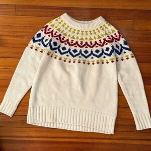 J. Crew Faire Isle Crewneck Ski Sweater XS